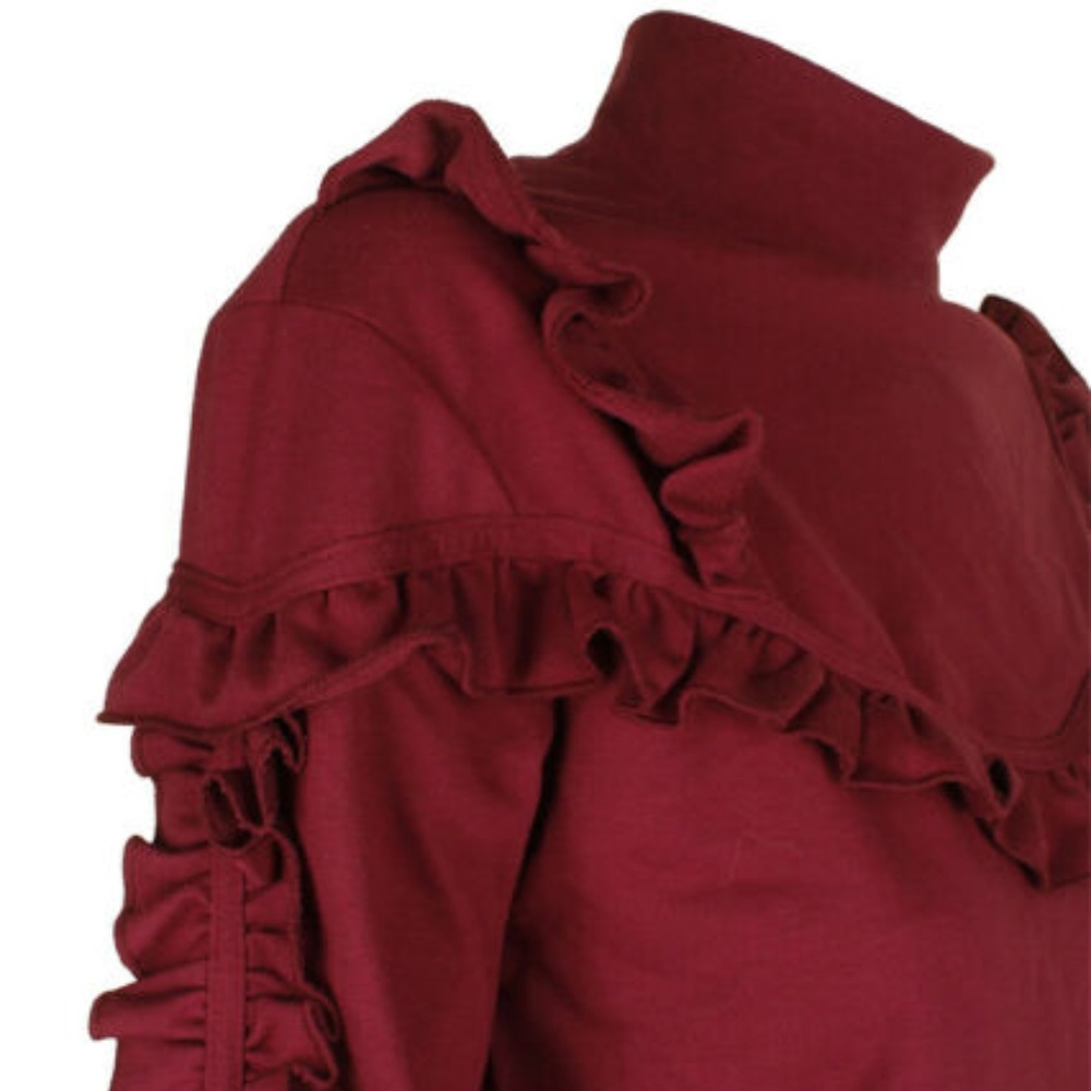 Ruffle long sleeves
